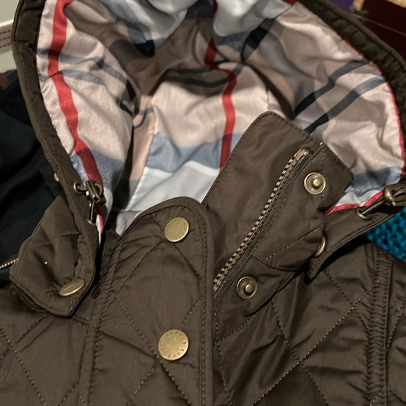 Barbour Millfire Brown Hooded Quilted Coat - Picture 2 of 6